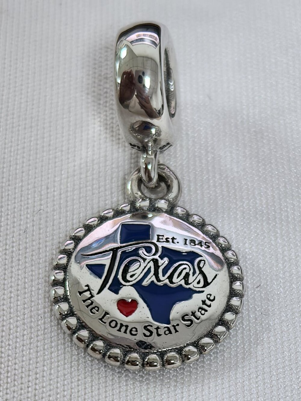 Pandora Texas Exclusive Dangle Charm Pendant, S925 Silver Jewelry